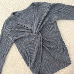 Market & Spruce Dusty Blue Twist Back Sweater | S. M